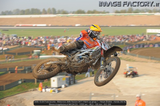 2009-10-04 Franciacorta - Motocross delle Nazioni 0471 Warm up group 1 - Herjan Brakke - Honda 250 NL